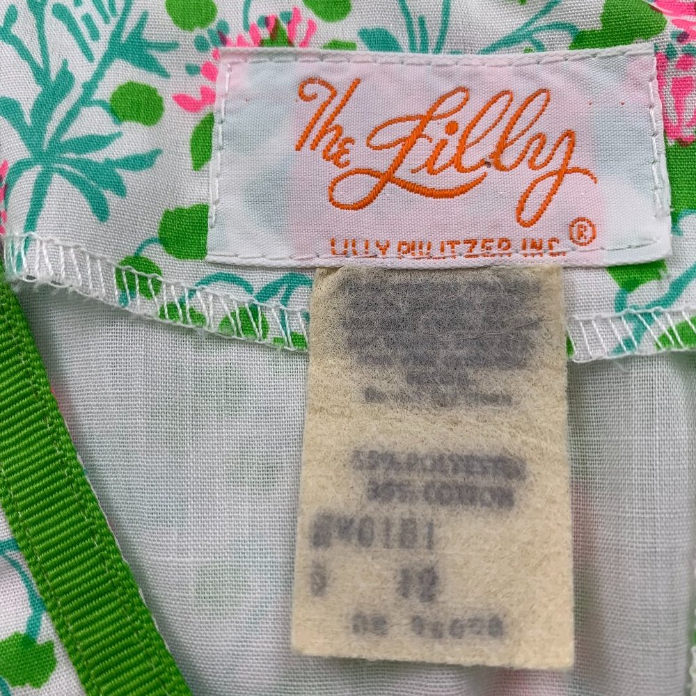 Vintage "The Lilly" Lilly Pulitzer 1960's Pink & Green Floral Dress Size Medium - Picture 5 of 16